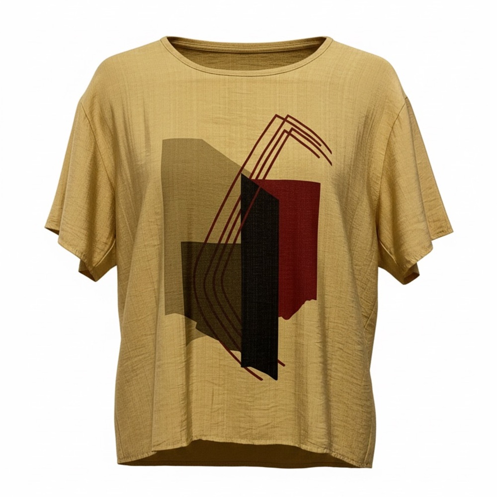 Geometric Art Shirt, fits lie a roomy L. No tag. This is vintage 80s-90s.